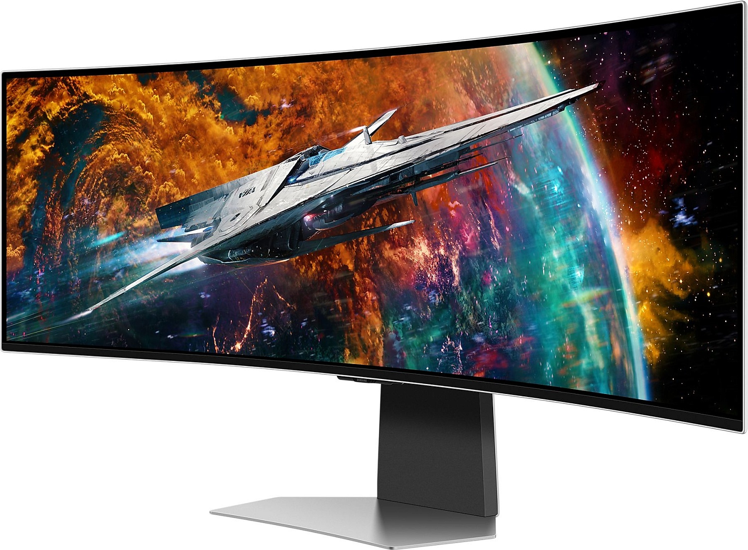 Монитор Samsung 49" S49CG954SI серебристый OLED LED 0.03ms 32:9 HDMI M/M матовая HAS 1000000:1 250cd 178гр/178гр 5120x1440 240Hz DP 2K USB 4.3кг