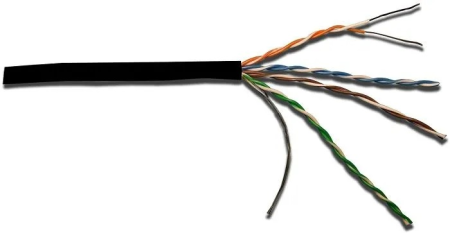 кабель Кабель LANMASTER U/UTP, 4 пары, Кат. 5E, 350 МГц, LSZH, нг(А)-HF, черный, 305 м