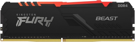 Память DDR4 8Gb 3200MHz Kingston KF432C16BBA/8 Fury Beast Black RGB RTL PC4-25600 CL16 DIMM 288-pin 1.35В single rank с радиатором Ret