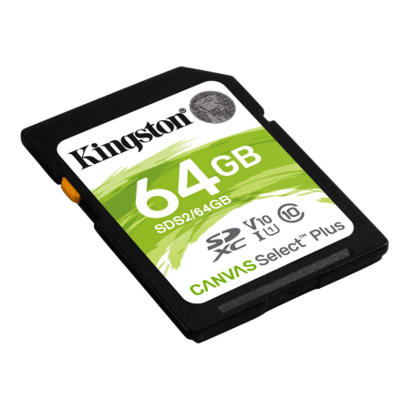Флеш карта SDXC Kingston 64GB SDS2/64GB Canvas Select Plus w/o adapter