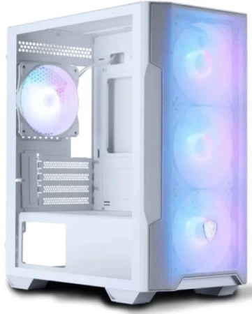 Корпус MSI MAG FORGE M100R WHITE Mini-Tower, MATX, 1xUSB 3.0, 2xUSB 2.0, 4x120mm ARGB Fan, ARGB Control Board, Tempered Glass Window, Brown Box (932220)