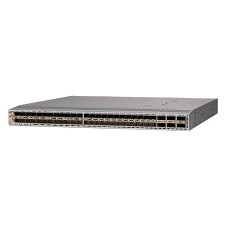 Nexus 9300 Switch with 48x 1/10/25Gb SFP+, 6x 40/100Gb QSFP28, 2x 650W PI, 4x FAN 35C PI, 1U Rackmount Rails, Layer 2/3, 6 Core CPU, DRAM 32GB, SSD 128GB