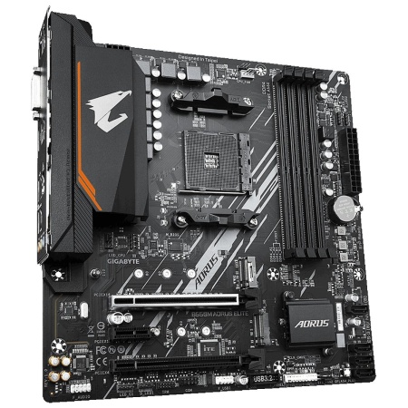 Материнская плата Gigabyte B550M AORUS ELITE, Socket AM4, AMD B550, 4xDDR4-3200, DVI-D+HDMI, 2xPCI-Ex16, 1xPCI-Ex1, 4xSATA3(RAID 0/1/10), 2xM.2, 8 Ch Audio, GLan, (4+2)xUSB2.0, (4+2)xUSB3.2, 1xPS/2, mATX, RTL {10} (809546) oem