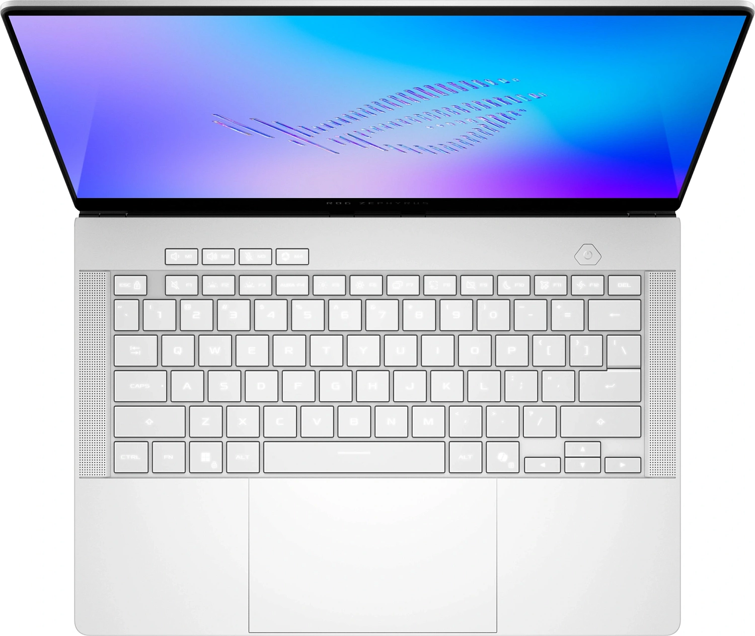 Ноутбук Asus ROG Zephyrus G14 GU405AR-SY018 Core Ultra 9 386H 32Gb SSD1Tb NVIDIA GeForce RTX5070Ti 12Gb 14" OLED 3K (2880x1800) без ОС white WiFi BT Cam Bag (90NR0P93-M000X0)