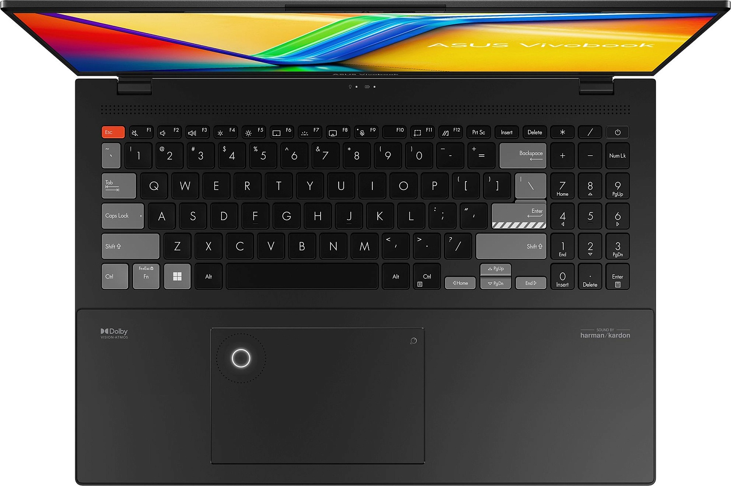 Ноутбук Asus Vivobook Pro 16X OLED K6604JV-MX112W Core i7 13700HX 16Gb SSD1Tb NVIDIA GeForce RTX4060 8Gb 16" OLED 3.2K (3200x2000) Windows 11 Home black WiFi BT Cam (90NB1102-M00540)