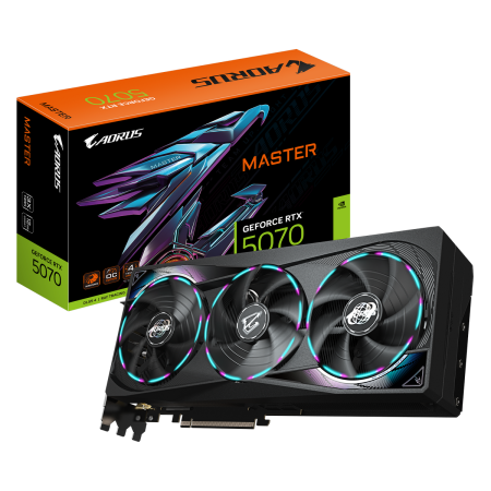 Видеокарта Gigabyte RTX5070 MASTER 12GB GDDR7 192bit 3xDP HDMI 3FAN RTL