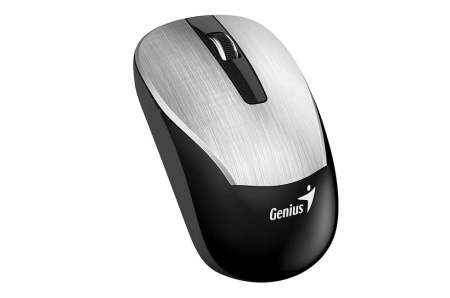 Мышь беспроводная Genius ECO-8015 серебристый (Silver), 2.4GHz, BlueEye 800-1600 dpi, аккумулятор NiMH