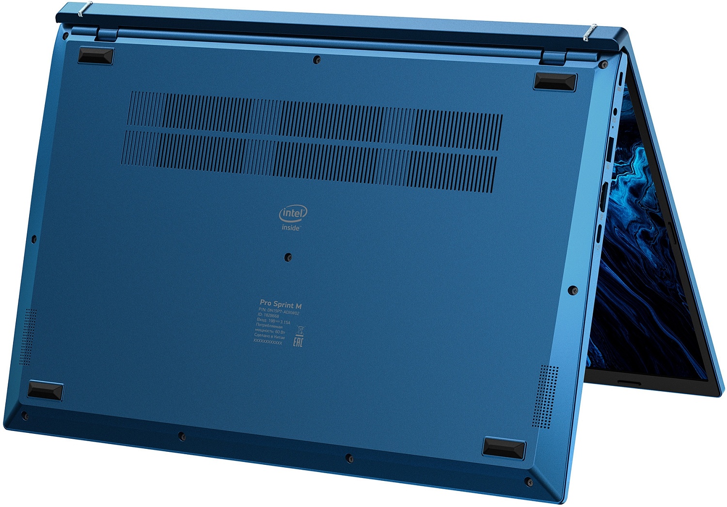 Ноутбук Digma Pro Sprint M Core i7 1165G7 16Gb SSD512Gb Intel Iris Xe graphics 15.6" IPS FHD (1920x1080) Windows 11 Professional blue WiFi BT Cam 4500mAh (DN15P7-ADXW03)