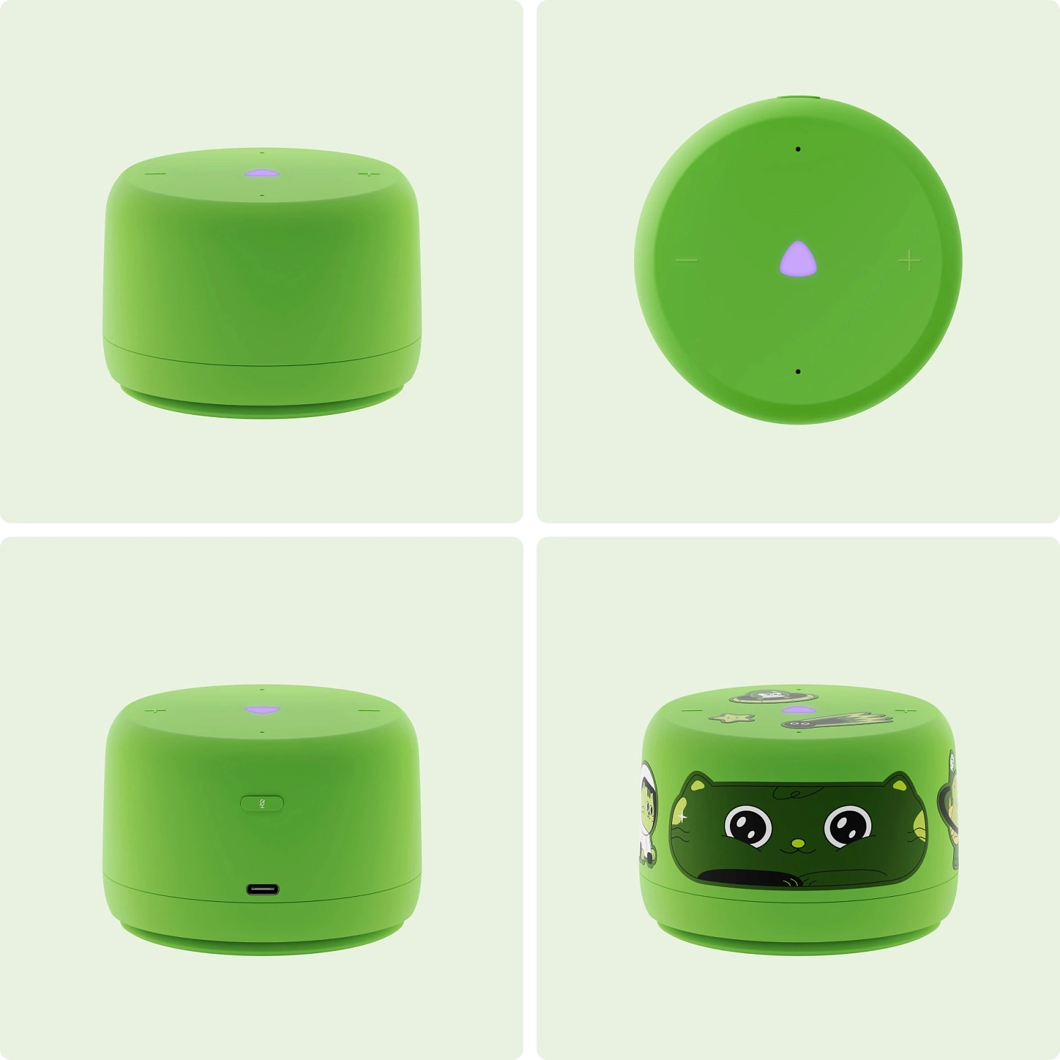 Умная колонка Yandex Станция Лайт 2 без часов Алиса зеленый 6W 1.0 BT/Wi-Fi 10м (YNDX-00028GRN)