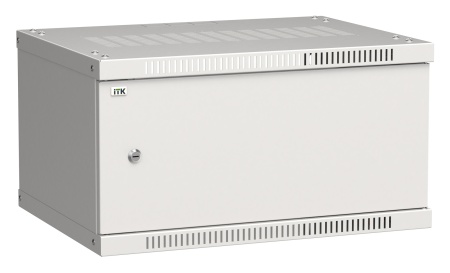 Шкаф коммутационный ITK Linea WE (LWE3-06U64-MF) настенный 6U 600x450мм пер.дв.металл 50кг серый 400мм 200град. 320мм IP20 сталь