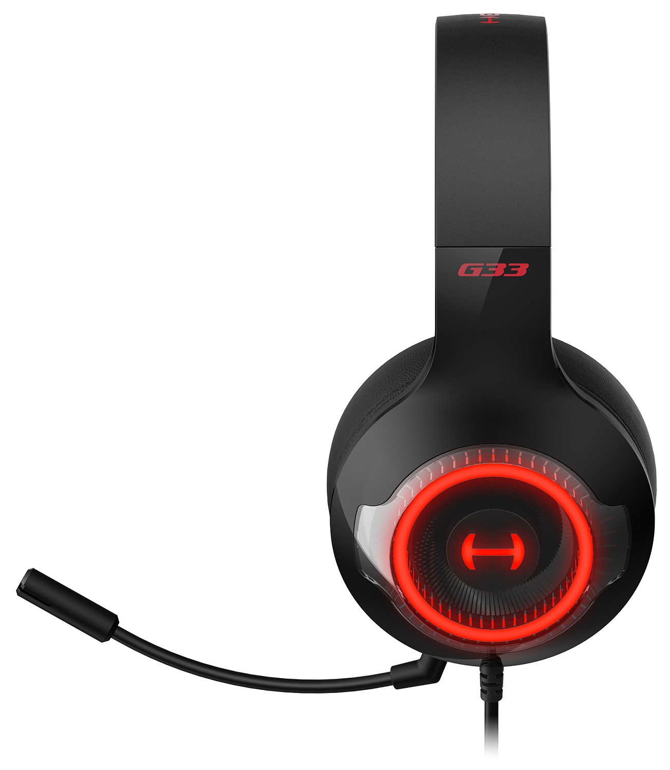 Наушники с микрофоном Edifier G33 черный/красный 2.5м мониторные USB оголовье