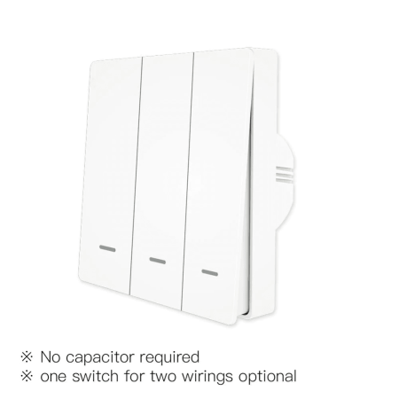 Выключатель (трехклавишный) Moes ZigBee Smart Switch белый модели ZS-EUB