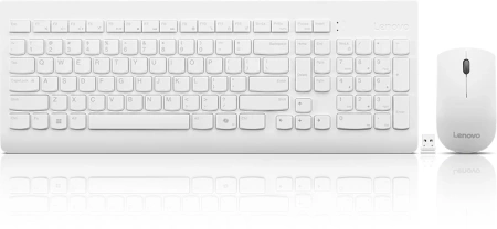 Клавиатура + мышь Lenovo 510 клав:белый мышь:белый USB беспроводная BT (GX31F38001)