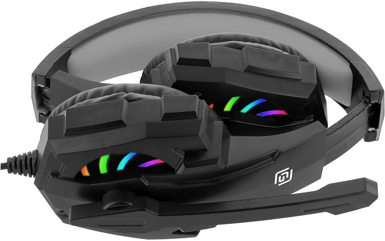 Наушники с микрофоном Оклик HS-L355G черный 1.8м мониторные оголовье (1939807)