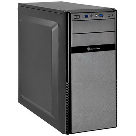 SST-PS11B-Q Precision Midi Tower ATX Silent Computer Case, black