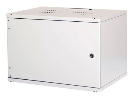 Шкаф коммутационный Lande NetBox Soho (LN-SH12U5440-LG-F0-2) настенный 12U 540x400мм пер.дв.металл задн.дв.стал.лист несъемн.бок.пан. направл.под закл.гайки 80кг серый 310мм 13.2кг 595мм IP20 сталь