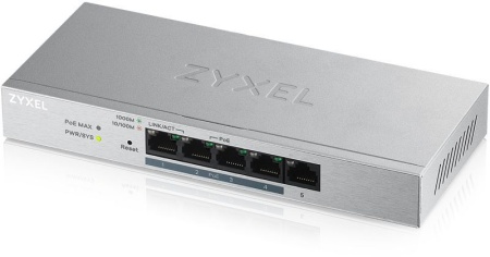 Коммутатор Zyxel GS1200-5HP v2 GS1200-5HPV2-EU0101F 5G 4PoE 4PoE+ 60W управляемый