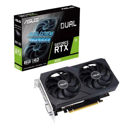 Видеокарта DUAL-RTX3050-8G-V2//RTX3050,DVI,HDMI,DP,8G,D6