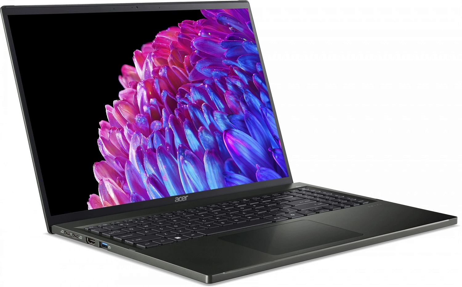 Ноутбук Acer Swift Edge 16 SFE16-44-R48X Ryzen 7 8840U 32Gb SSD1Tb AMD Radeon 780M 16" OLED WQXGA+ (3200x2000) Windows 11 Home black WiFi BT Cam (NX.KTDCD.001)