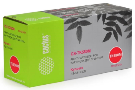 Картридж лазерный Cactus CS-TK580M TK-580M пурпурный (2800стр.) для Kyocera FS-C5150DN/P6021 Ecosys