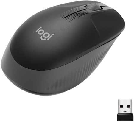 Мышь Logitech M190 черный оптическая (1000dpi) беспроводная USB (2but)