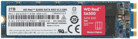 Твердотельный накопитель Western Digital SSD RED 2Tb SATA-III M2.2280 WDS200T1R0B, 1 year