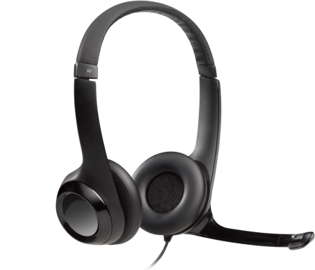 Наушники с микрофоном Logitech H390 темно-серый 1.9м накладные USB оголовье (981-000803)