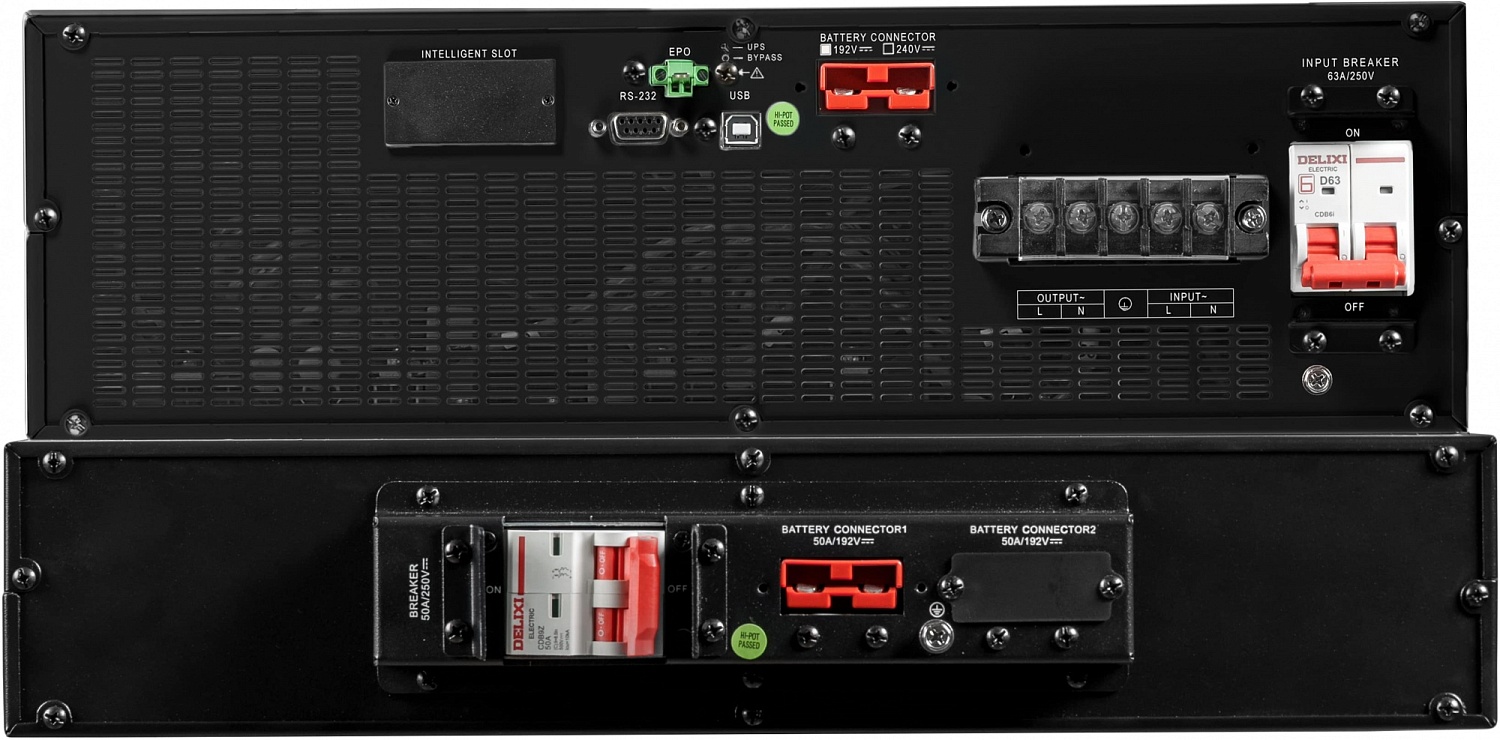 Источник бесперебойного питания Systeme Electric Smart-Save Online SRV, 10000VA/9000W, On-Line, Extended-run, Rack 5U(Tower convertible), LCD, Out: Hardwire, SNMP Intelligent Slot, USB, RS-232