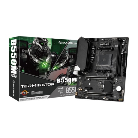 MS-Terminator B550M 2.5G
 AM4, B550, 2xDDR4, 1xPCI-E 16X1xPCI-E 4X1xPCI-E 1X1xM.2, Front2xUSB3.0, 2xUSB2.0, Rear4xUSB2.0, 2xUSB3.0, 4xSATA 3.0, 1GLan, HDMI+VGA, mATX, RTL