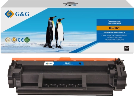 Тонер-картридж G&G toner-cartridge for Canon imageCLASS LBP122dw(NA);i-SENSYS LBP122dw/MF275dw/ MF272dw(EUR) 1200 pages with chip гарантия 36 мес.