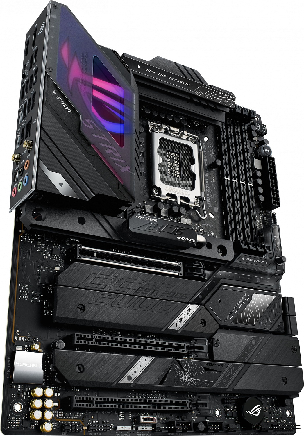 Материнская плата ASUS ROG STRIX Z790-E GAMING WIFI, LGA1700, Z790, 4*DDR5, DP+HDMI, 4xSATA3 + RAID, M2, Audio, 2,5Gb LAN, USB 3.2, USB 2.0, ATX; 90MB1CL0-M0EAY0
