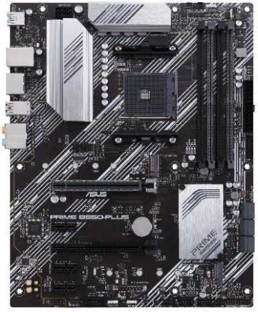 Материнская плата ASUS PRIME B550-PLUS,  Socket AM4, B550, 4*DDR4, HDMI+DP, CrossFireX, SATA3 + RAID, Audio, Gb LAN, USB 3.2*8, USB 2.0*6, COM*1 header (w/o cable), ATX ; 90MB14U0-M0EAY0