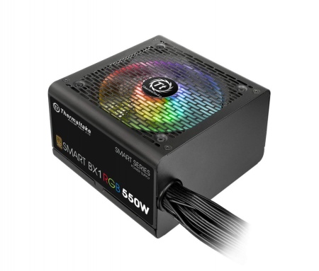 Блок питания Thermaltake ATX 550W Smart BX1 RGB 80+ bronze 24pin APFC 120mm fan color LED 6xSATA RTL