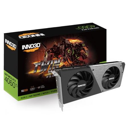 Видеокарта INNO3D RTX 4060 Ti Twin X2//RTX4060Ti, HDMI, DP*3, 16G,D6