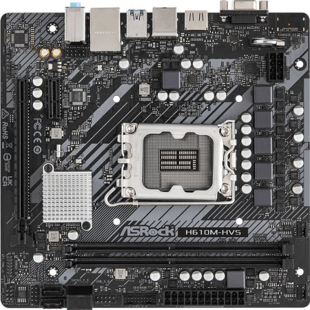 Материнская плата Asrock H610M-HVS Soc-1700 Intel H610 2xDDR4 mATX AC`97 8ch(7.1) GbLAN+VGA+HDMI