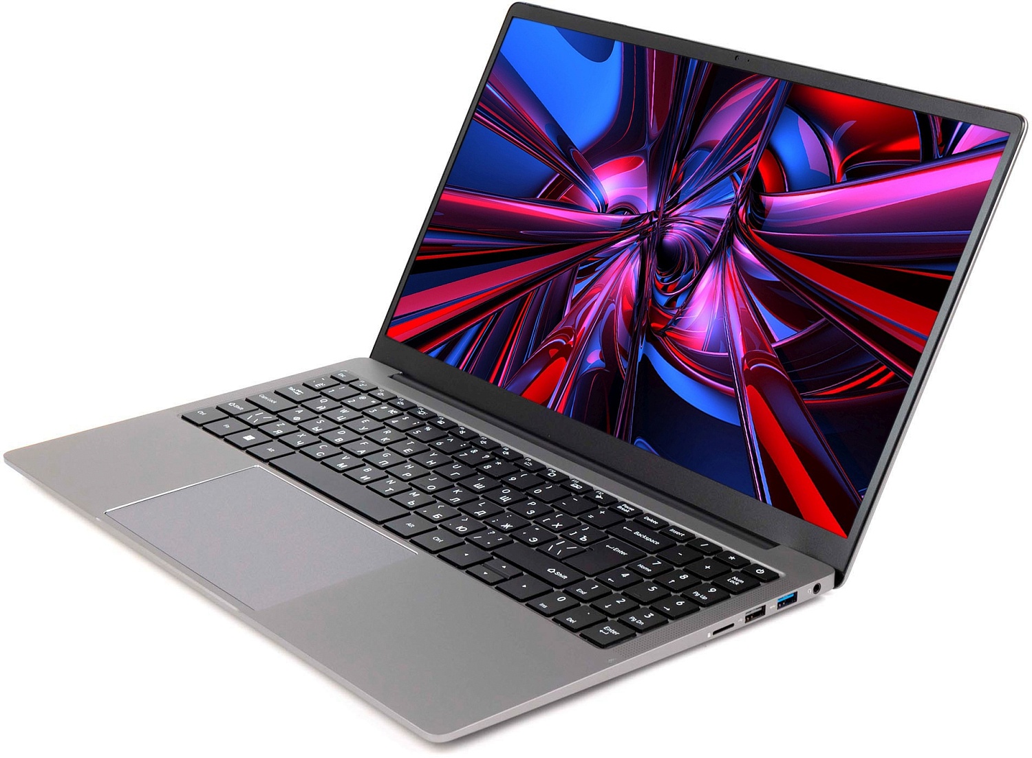 Ноутбук Hiper Office H1574O582DM Core i5 1235U 8Gb SSD256Gb Intel Iris Xe graphics 15.6" IPS FHD (1920x1080) Free DOS 64 grey WiFi BT Cam 4700mAh