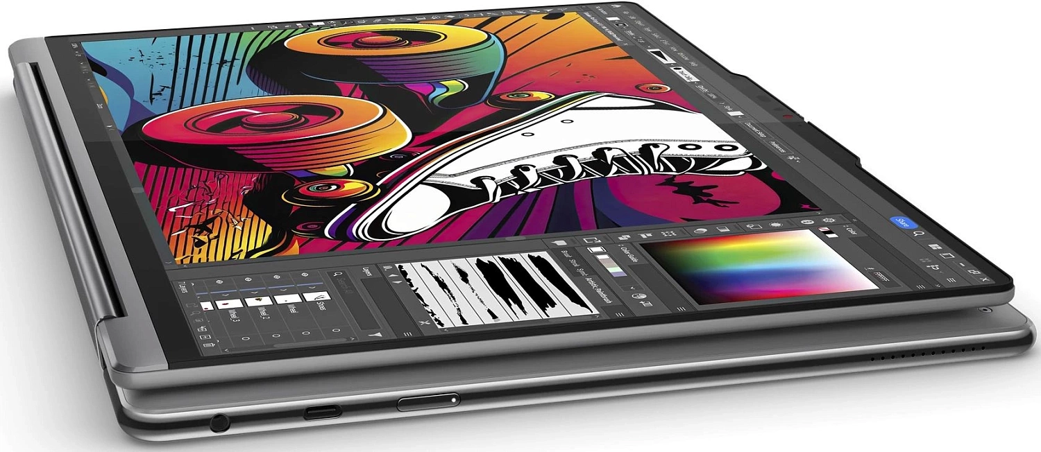 Ноутбук Lenovo Yoga 9 14IMH9 Core Ultra 7 155H 32Gb SSD1Tb Intel Arc 14" OLED Touch 4K (3840x2400) Windows 11 Home grey WiFi BT Cam Bag (83AC005ERK)