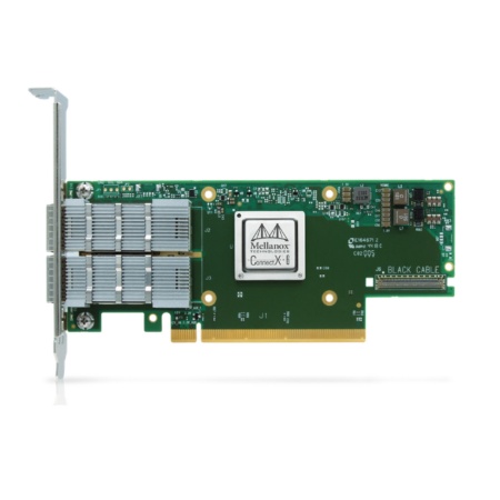 MCX653106A-HDAT ConnectX-6 VPI adapter card, HDR IB (200Gb/s) and 200GbE, dual-port QSFP56, PCIe4.0 x16, tall bracket (488494)/(482665)