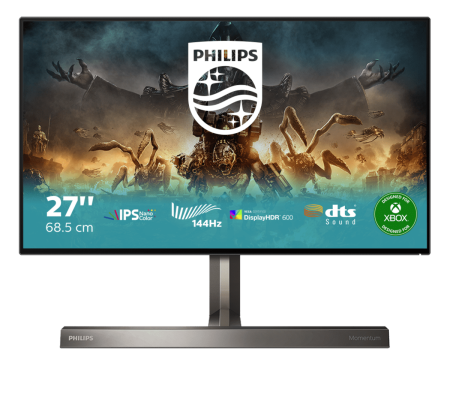 Монитор LCD 27'' [16:9] 3840x2160(UHD 4K) IPS, nonGLARE, nonTOUCH, 450 cd/m?, H178°/V178°, 1000:1, 20M:1, 1,07 миллиардов цветов, 1ms, VGA, DVI, 3xHDMI, DP, USB-Hub, Height adj, Pivot, Tilt, Swivel, Speakers, Swivel, 3Y, Black