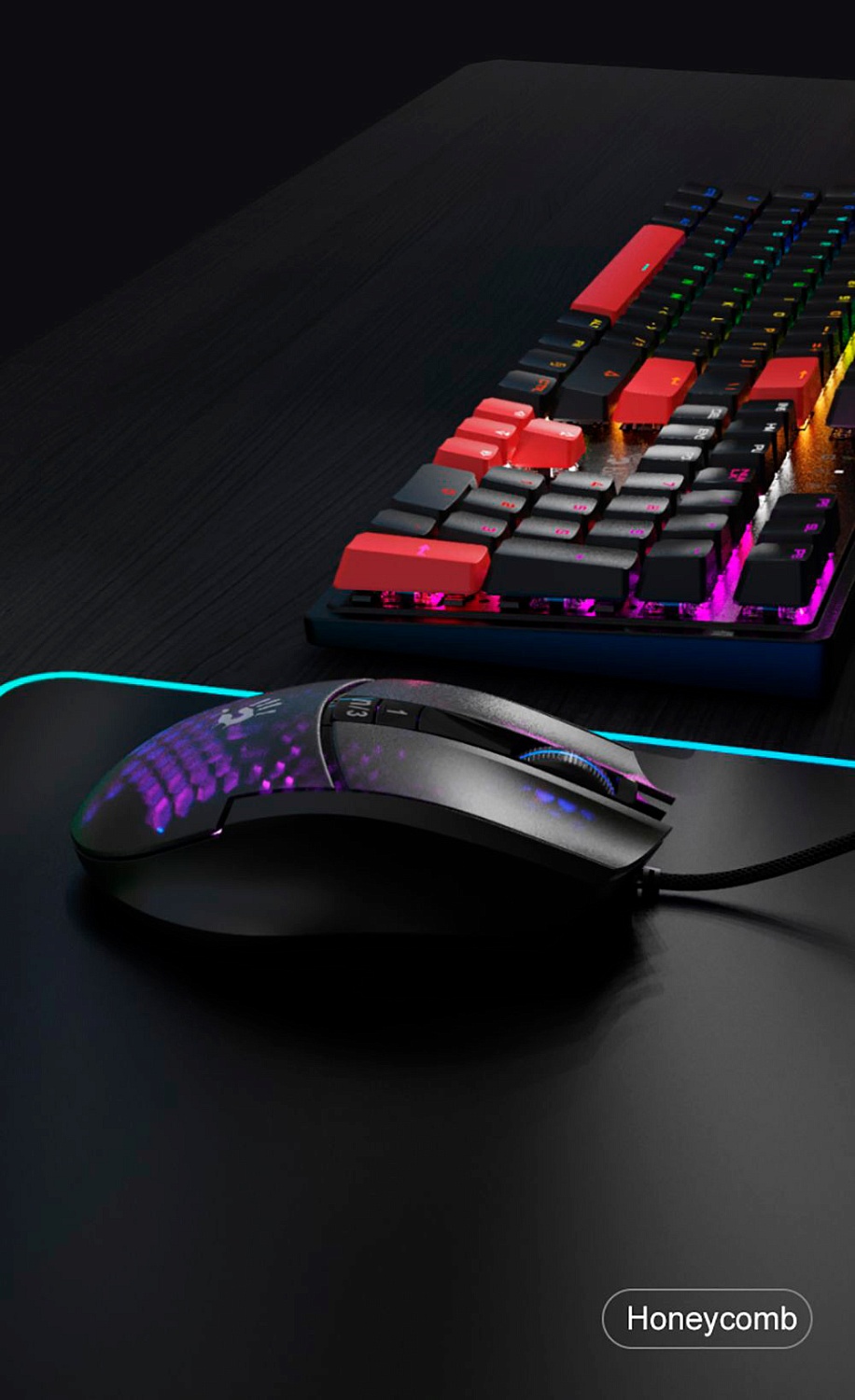Мышь A4Tech Bloody L65 Max черный/фиолетовый оптическая (12000dpi) USB (6but) Мышь A4Tech Bloody L65 Max черный/фиолетовый оптическая (12000dpi) USB (6but)