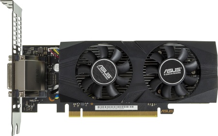 Видеокарта Asus PCI-E GTX1650-O4G-LP-BRK NVIDIA GeForce GTX 1650 4096Mb 128 GDDR5 1485/8002 DVIx1 HDMIx1 DPx1 HDCP Ret