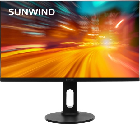 Монитор SunWind 27" SUN-M27BA104 черный IPS LED 16:9 HDMI M/M матовая HAS Piv 300cd 178гр/178гр 2560x1440 75Hz FreeSync DP 2K 6.1кг