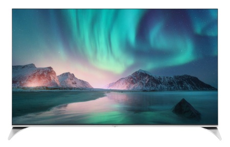 Телевизор QLED Hyundai 55" H-LED55QBU7500 Android TV Frameless черный 4K Ultra HD 60Hz DVB-T DVB-T2 DVB-C DVB-S DVB-S2 USB WiFi Smart TV