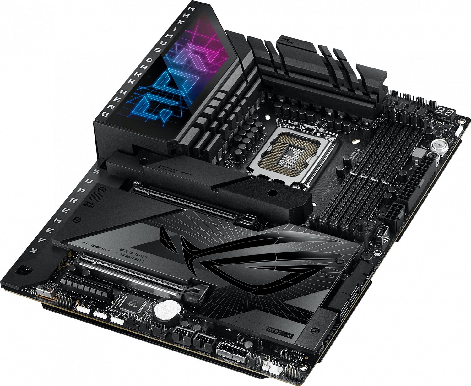 Материнская плата ASUS ROG MAXIMUS Z790 DARK HERO, LGA1700, Z790, 4*DDR5, HDMI, 6xSATA3 + RAID, M2, Audio, Gb LAN, USB 3.2, USB 2.0, ATX;90MB1F90-M0EAY0