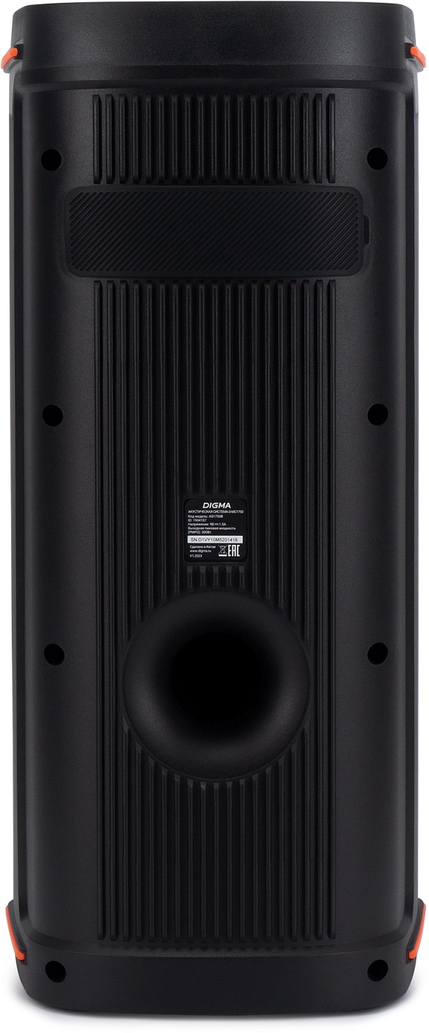 Минисистема Digma D-MC1750 черный 60Вт FM USB BT micro SD