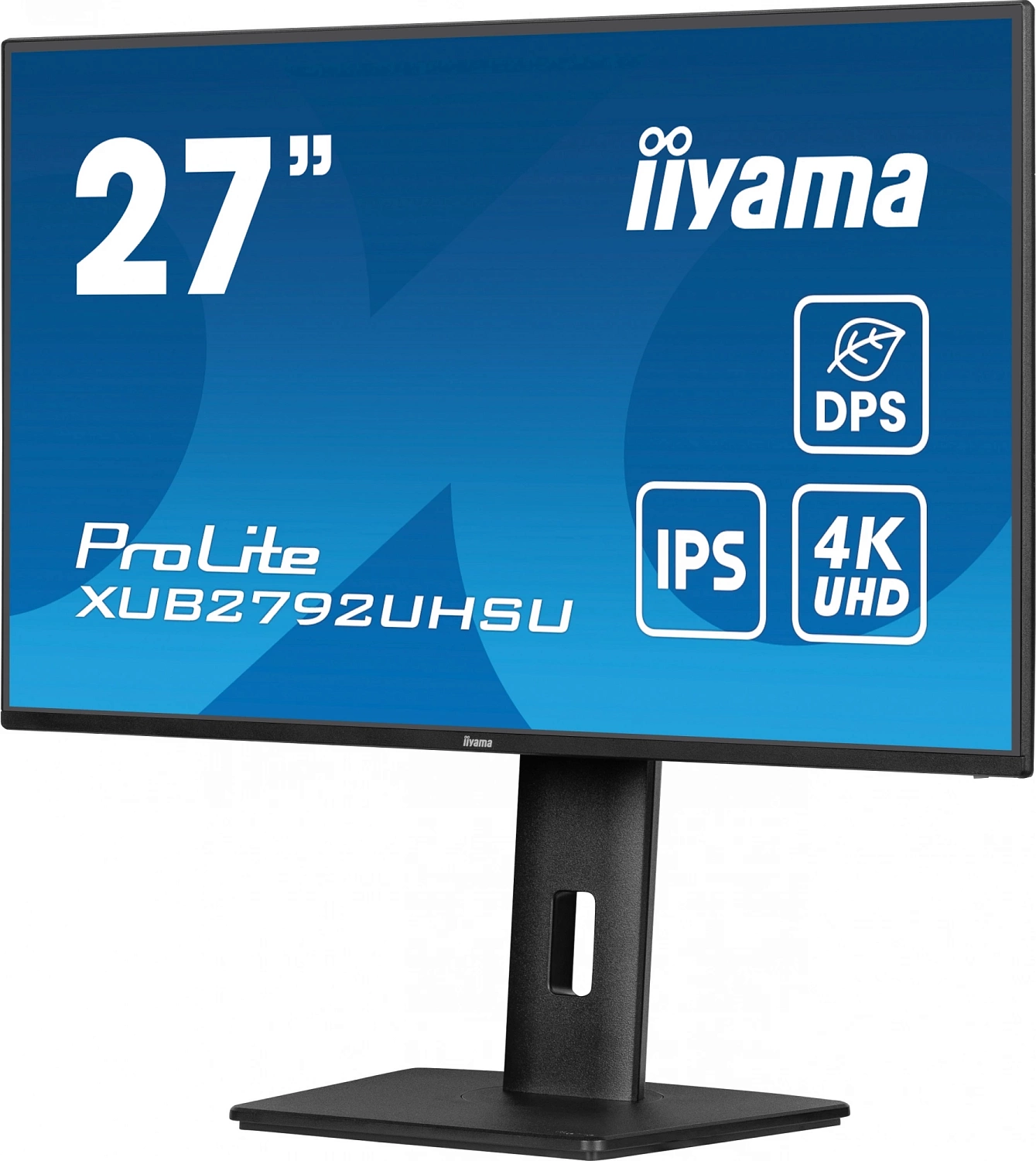 Монитор LCD 27'' 16:9 3840x2160(UHD 4K) IPS, 60 Hz, 350 cd/m2, H178°/V178°, 1300:1, 80M:1, 16.7M, 4ms, HDMI, DP, USB-Hub, Height adj, Pivot, Tilt, Swivel, Speakers, 3Y, Black