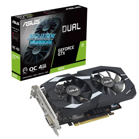 DUAL-GTX1650-O4GD6-P-EVO /GTX1650,DVI,HDMI,DP,4G,D6