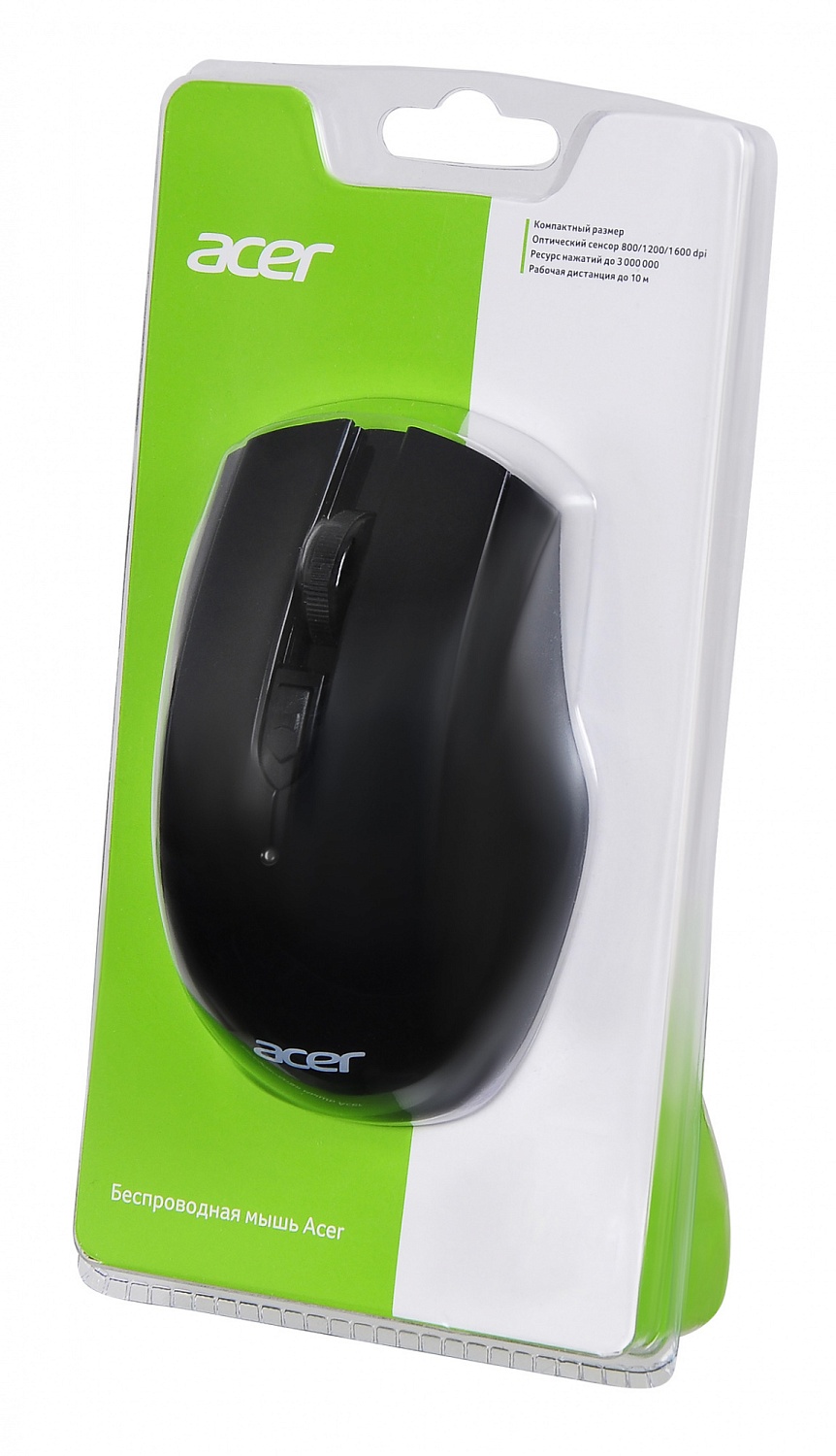 Мышь Acer OMR030 черный оптическая (1600dpi) беспроводная USB (3but) Мышь Acer OMR030 черный оптическая (1600dpi) беспроводная USB (3but)