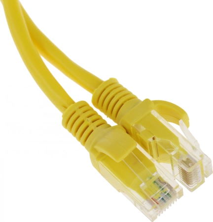 Патч-корд PP12-1M/Y 1000G UTP 4 пары cat5E CCA molded 1м желтый RJ-45 (m)-RJ-45 (m)