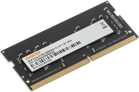 Память DDR4 4Gb 2666MHz Digma DGMAS42666004S RTL PC4-21300 CL19 SO-DIMM 260-pin 1.2В single rank Ret